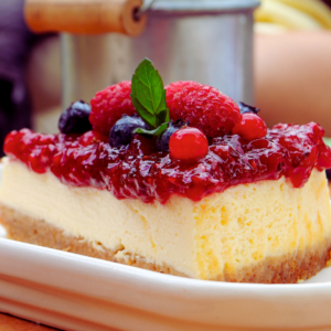Rote-Grütz-Torte. Das gibt es im Norden oft zu kaufen.