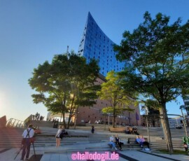 Bild von der Elphi in Hamburg mit Plaza bei schönem Licht
