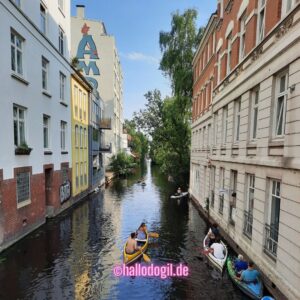 Hamburg Winterhude Tipp Kanu fahren und beim Cafe Canale Rast machen
